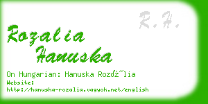 rozalia hanuska business card